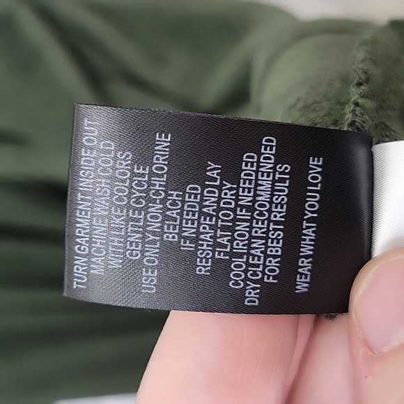 At the knee Hacci faux wrap dress, deep depth colour (greenish), Torrid, 1x - Picture 4 of 5